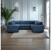 Угловой диван Каскад (синий)