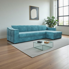 Угловой диван Брайт У-19 (бирюза)